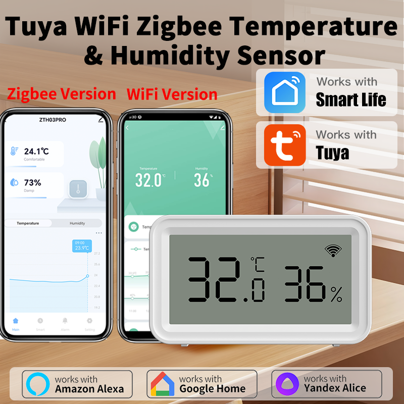 Tuya Zigbee WiFi Thermometer H - Temperature Humidity Sensor recension och pris