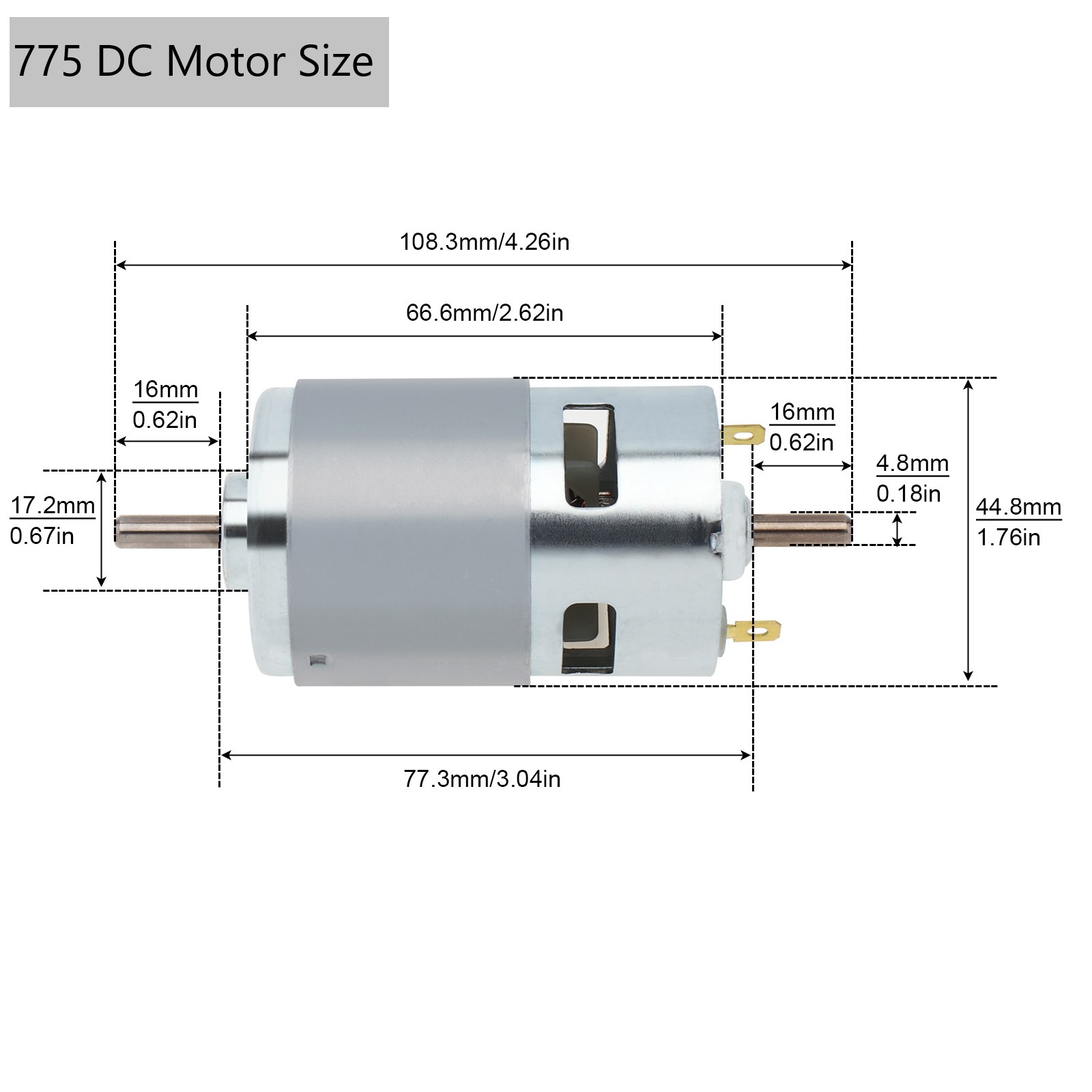 775 795 895 DC Motor 12V Dual  - Home Automation System Diy recension och pris