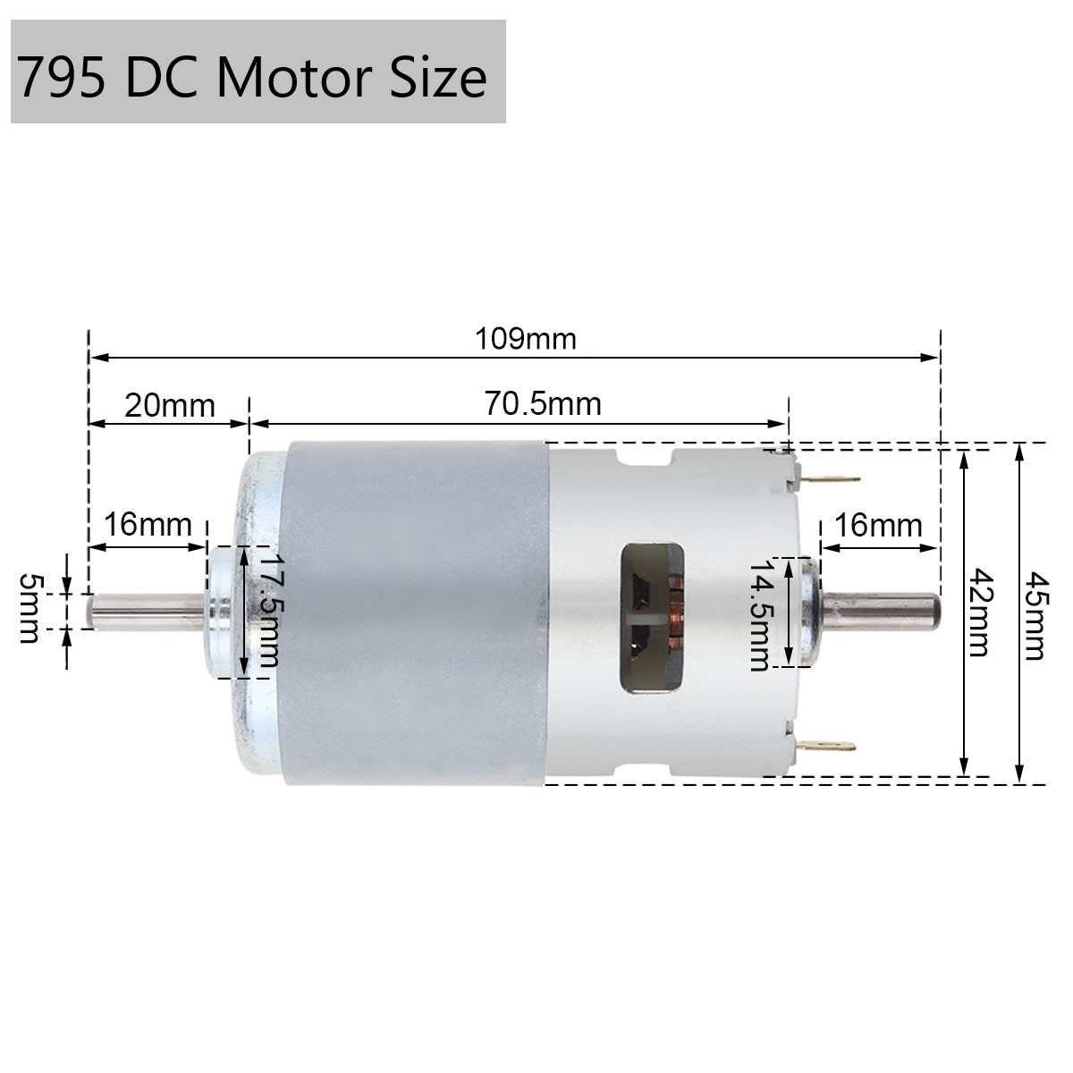 775 795 895 DC Motor 12V Dual  - Home Automation System Diy recension och pris