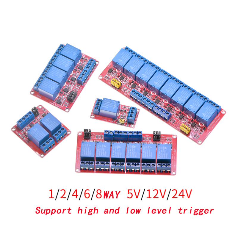 1 2 4 6 8 Channel 5V 12V 24V R - Relay 8 Channel Board recension och pris