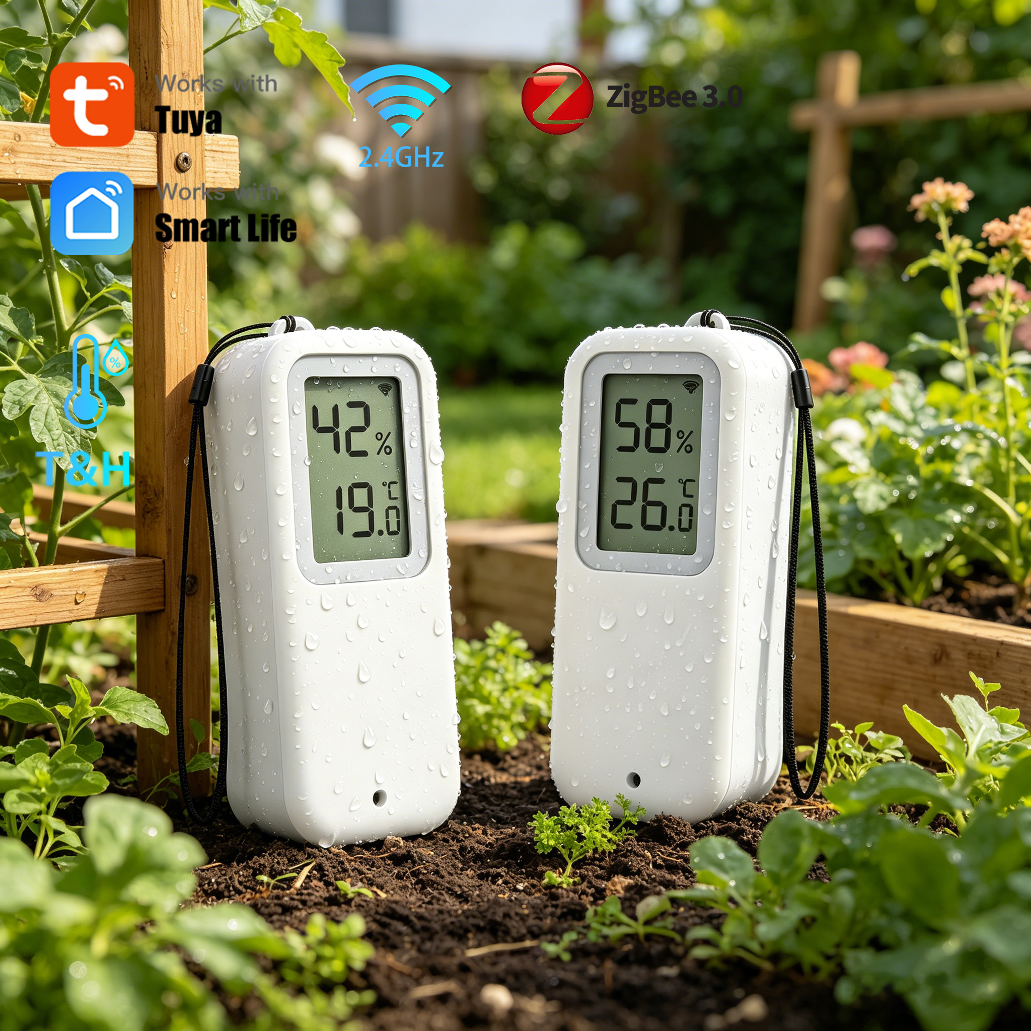 Tuya WiFi ZigBee Temperature a - Temperature Humidity Sensor recension och pris