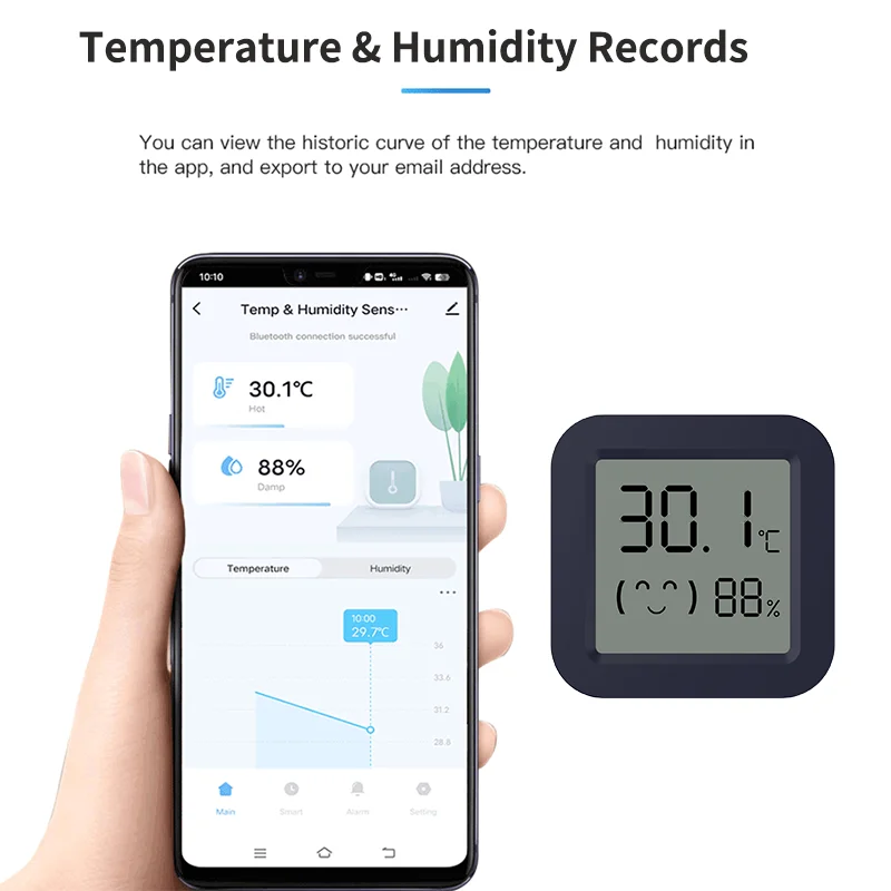 Mini Smart Thermometer Hygrome - Temperature Humidity Sensor recension och pris