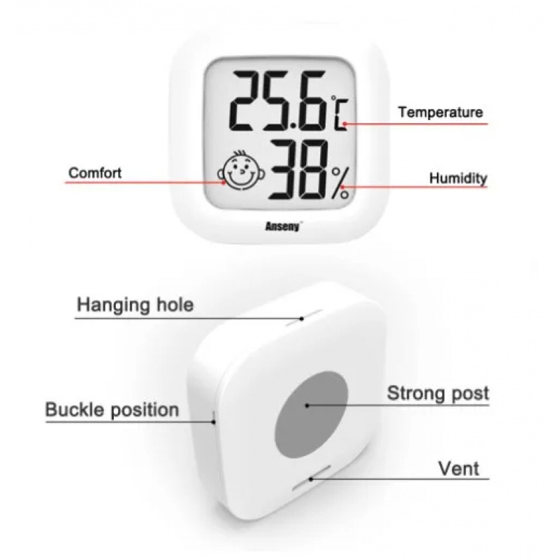 LCD Digital Thermometer Hygrom - Home Automation Industry recension och pris