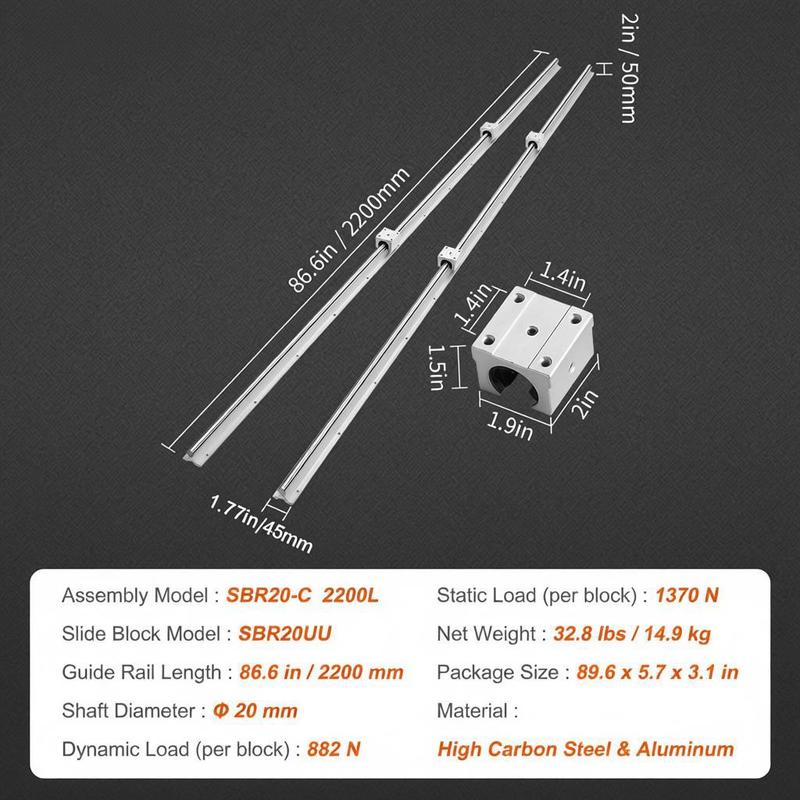 Linear Guiding System 2200mm F - Diy Automation recension och pris