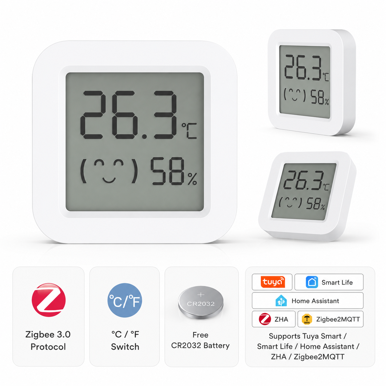 Zigbee2MQTT Tuya Temperature H - Temperature Humidity Sensor recension och pris